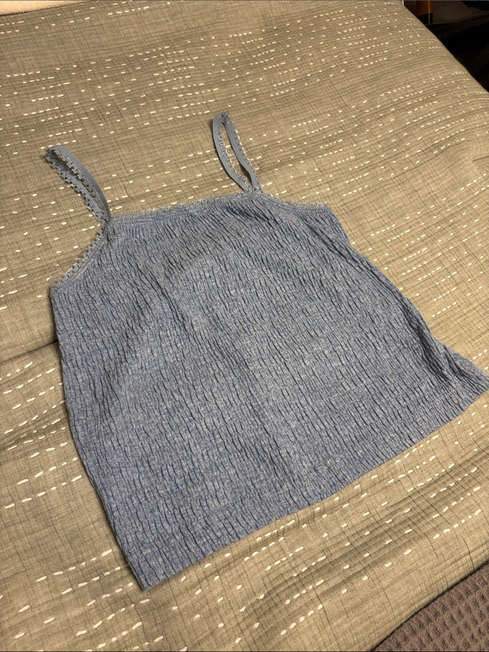 Vintage Jordache Women's Light Blue Ribbed Camisole Tank Top